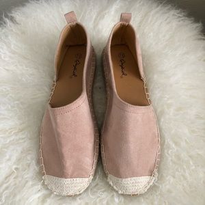 Blush Pink Espadrille Flat